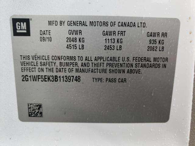 Photo 11 VIN: 2G1WF5EK3B1139748 - CHEVROLET IMPALA LS 