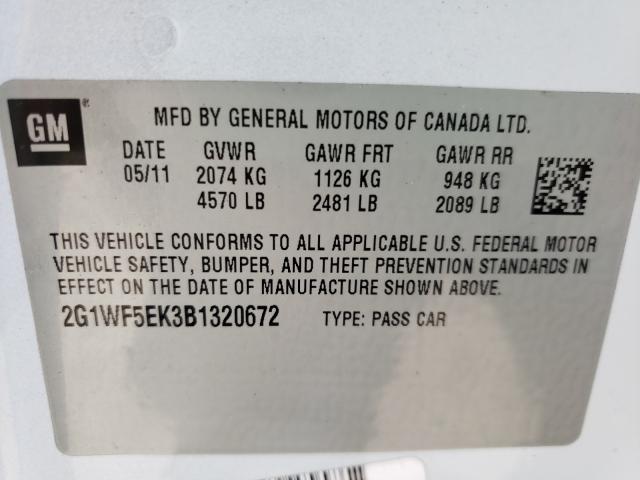 Photo 9 VIN: 2G1WF5EK3B1320672 - CHEVROLET IMPALA LS 