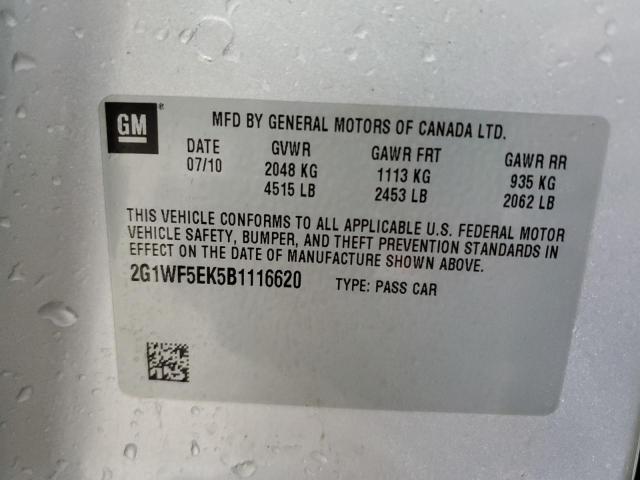 Photo 11 VIN: 2G1WF5EK5B1116620 - CHEVROLET IMPALA 