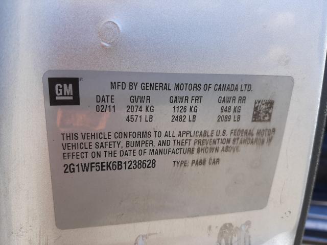 Photo 9 VIN: 2G1WF5EK6B1238628 - CHEVROLET IMPALA LS 