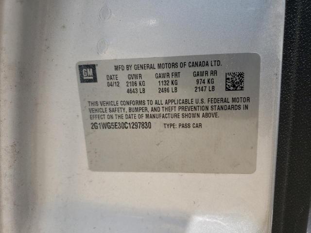 Photo 12 VIN: 2G1WG5E30C1297830 - CHEVROLET IMPALA LT 