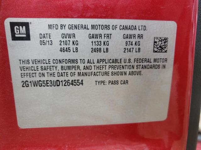 Photo 11 VIN: 2G1WG5E30D1264554 - CHEVROLET IMPALA LT 