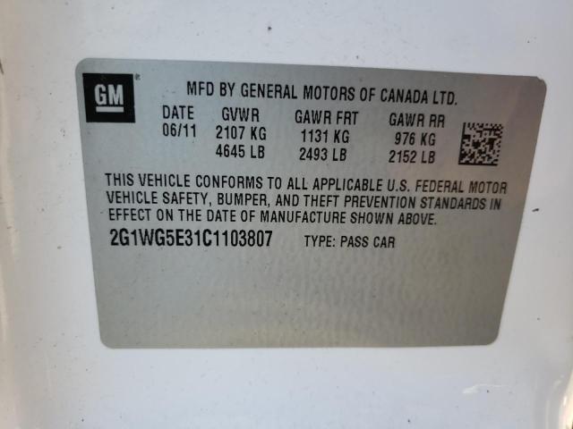 Photo 11 VIN: 2G1WG5E31C1103807 - CHEVROLET IMPALA 