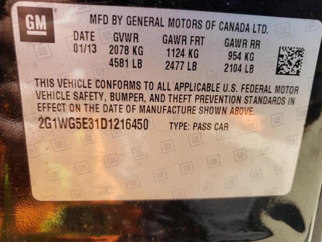 Photo 11 VIN: 2G1WG5E31D1216450 - CHEVROLET IMPALA LT 