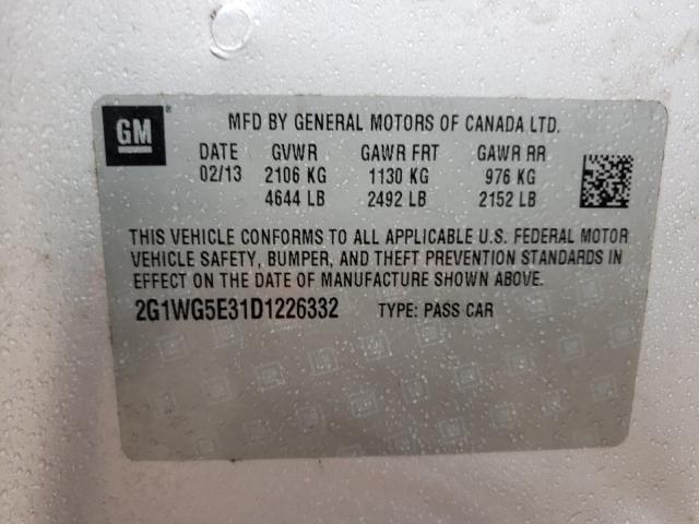 Photo 9 VIN: 2G1WG5E31D1226332 - CHEVROLET IMPALA 