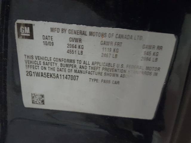 Photo 9 VIN: 2G1WG5E31D1235662 - CHEVROLET IMPALA LT 