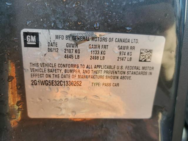 Photo 11 VIN: 2G1WG5E32C1330262 - CHEVROLET IMPALA LT 