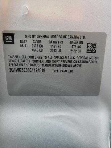 Photo 11 VIN: 2G1WG5E33C1124819 - CHEVROLET IMPALA LT 