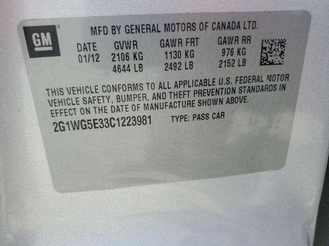 Photo 12 VIN: 2G1WG5E33C1223981 - CHEVROLET IMPALA LT 