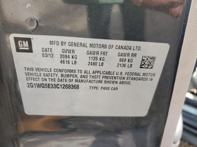 Photo 9 VIN: 2G1WG5E33C1268368 - CHEVROLET IMPALA LT 