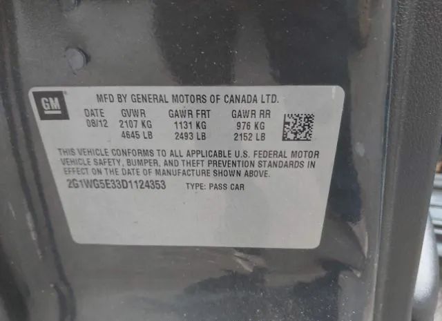 Photo 8 VIN: 2G1WG5E33D1124353 - CHEVROLET IMPALA 