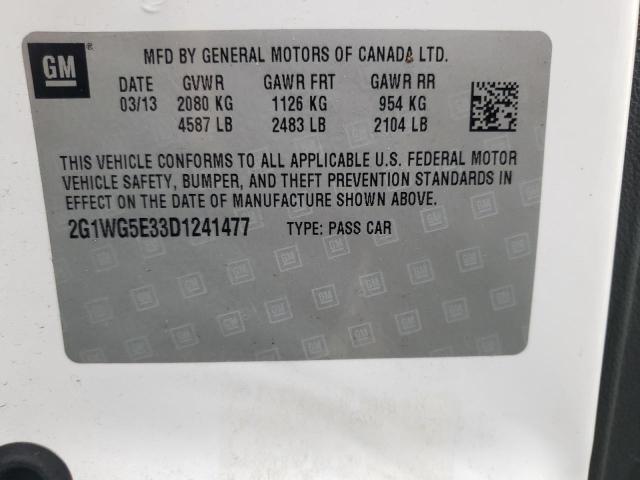 Photo 9 VIN: 2G1WG5E33D1241477 - CHEVROLET IMPALA LT 