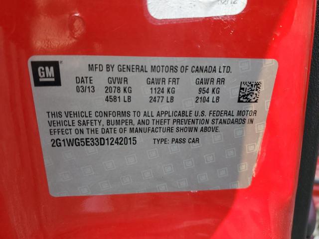 Photo 11 VIN: 2G1WG5E33D1242015 - CHEVROLET IMPALA LT 