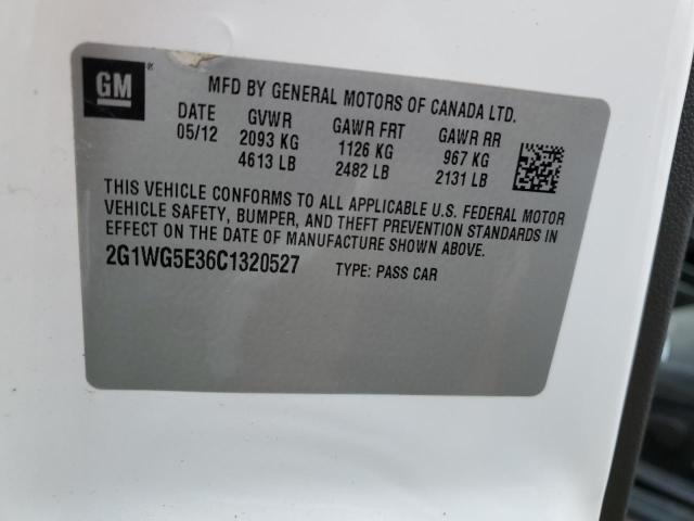 Photo 11 VIN: 2G1WG5E36C1320527 - CHEVROLET IMPALA LT 