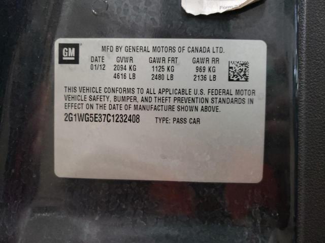 Photo 9 VIN: 2G1WG5E37C1232408 - CHEVROLET IMPALA LT 