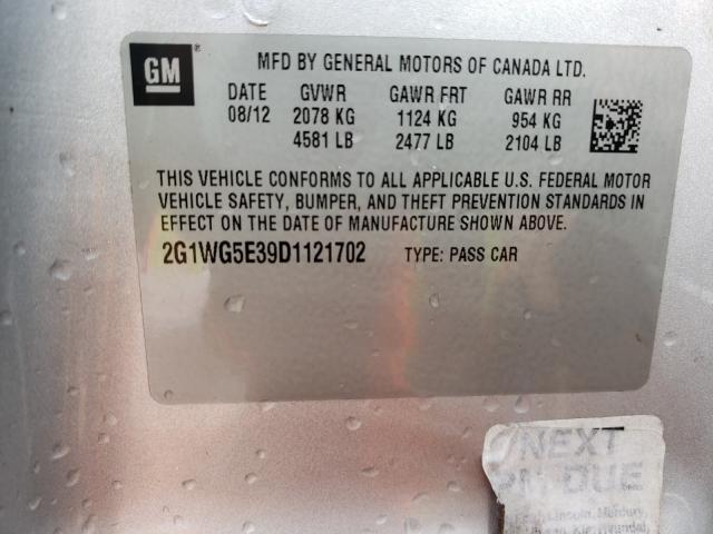 Photo 9 VIN: 2G1WG5E39D1121702 - CHEVROLET IMPALA LT 