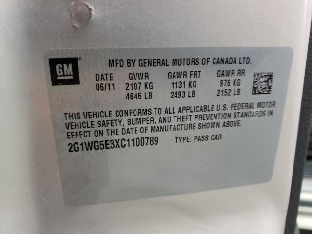 Photo 9 VIN: 2G1WG5E3XC1100789 - CHEVROLET IMPALA LT 