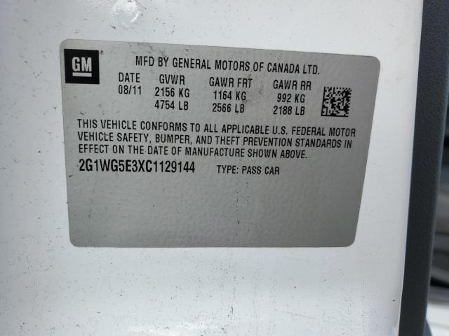 Photo 11 VIN: 2G1WG5E3XC1129144 - CHEVROLET IMPALA LT 