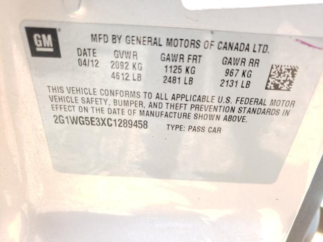 Photo 9 VIN: 2G1WG5E3XC1289458 - CHEVROLET IMPALA LT 