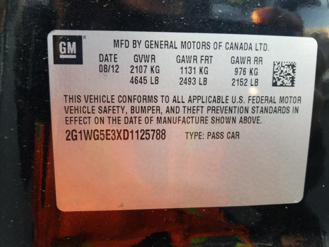 Photo 9 VIN: 2G1WG5E3XD1125788 - CHEVROLET IMPALA LT 