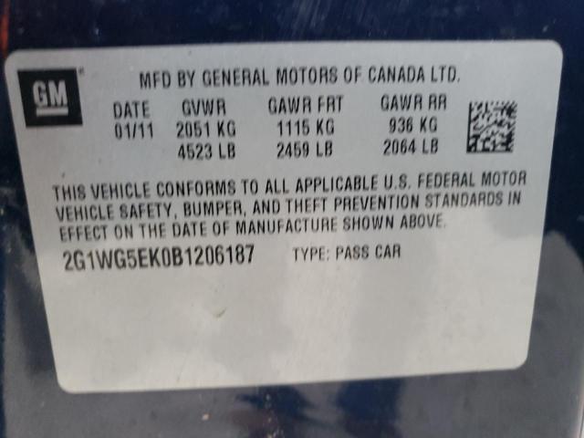 Photo 11 VIN: 2G1WG5EK0B1206187 - CHEVROLET IMPALA 