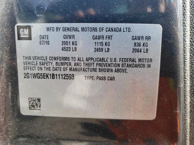 Photo 9 VIN: 2G1WG5EK1B1112593 - CHEVROLET IMPALA LT 