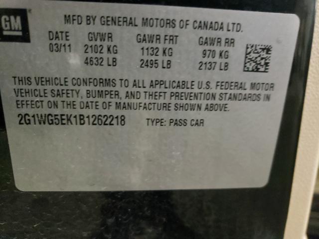 Photo 9 VIN: 2G1WG5EK1B1262218 - CHEVROLET IMPALA LT 