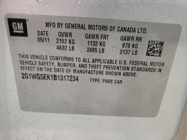 Photo 9 VIN: 2G1WG5EK1B1317234 - CHEVROLET IMPALA LT 