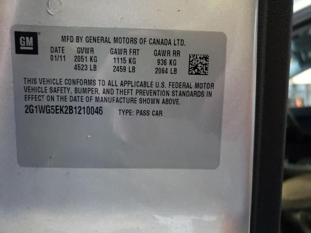 Photo 11 VIN: 2G1WG5EK2B1210046 - CHEVROLET IMPALA 