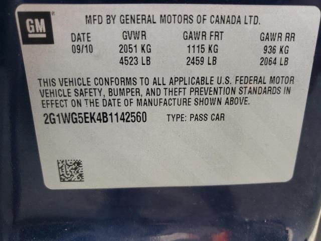 Photo 9 VIN: 2G1WG5EK4B1142560 - CHEVROLET IMPALA LT 