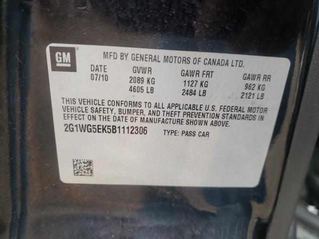 Photo 9 VIN: 2G1WG5EK5B1112306 - CHEVROLET IMPALA LT 