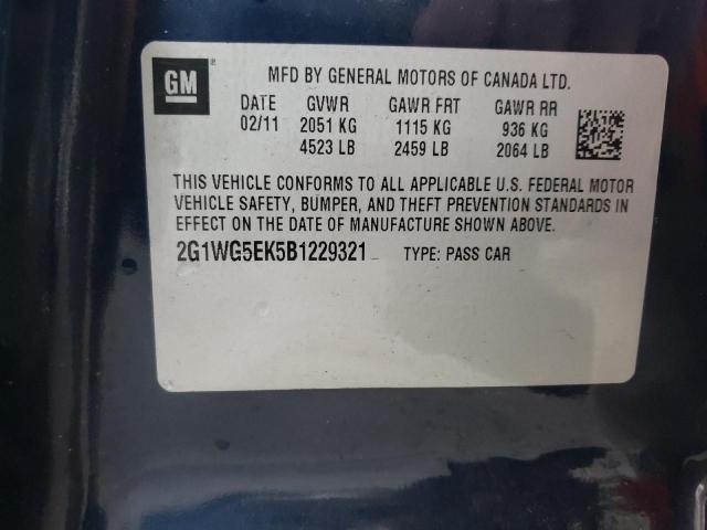 Photo 11 VIN: 2G1WG5EK5B1229321 - CHEVROLET IMPALA LT 