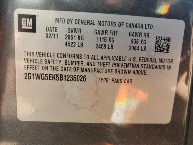 Photo 11 VIN: 2G1WG5EK5B1236026 - CHEVROLET IMPALA LT 