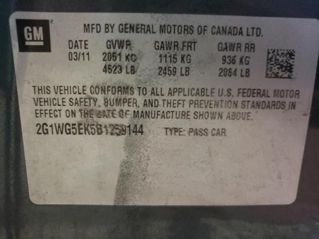 Photo 11 VIN: 2G1WG5EK5B1259144 - CHEVROLET IMPALA LT 