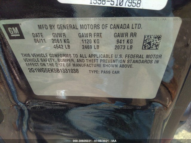 Photo 8 VIN: 2G1WG5EK5B1331038 - CHEVROLET IMPALA 