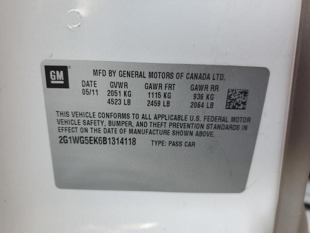 Photo 11 VIN: 2G1WG5EK6B1314118 - CHEVROLET IMPALA LT 