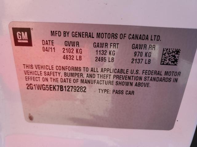 Photo 11 VIN: 2G1WG5EK7B1279282 - CHEVROLET IMPALA LT 