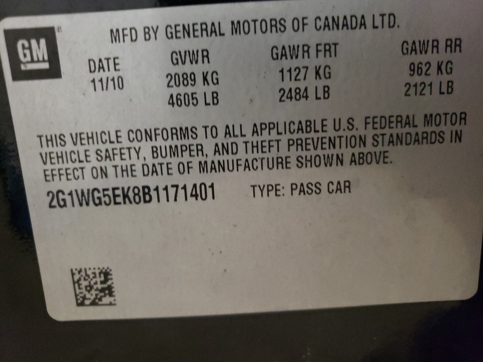 Photo 9 VIN: 2G1WG5EK8B1171401 - CHEVROLET IMPALA LT 