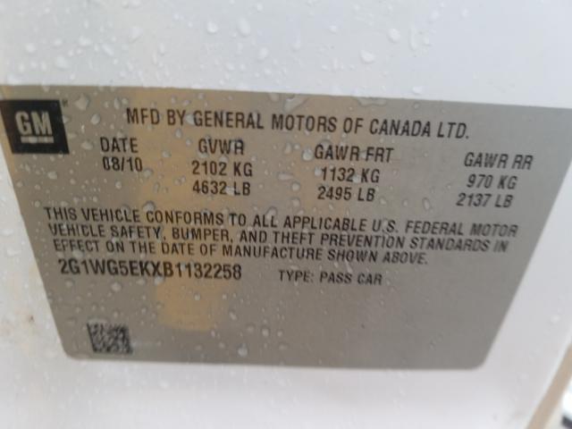 Photo 9 VIN: 2G1WG5EKXB1132258 - CHEVROLET IMPALA LT 