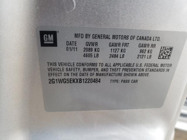 Photo 9 VIN: 2G1WG5EKXB1220484 - CHEVROLET IMPALA LT 