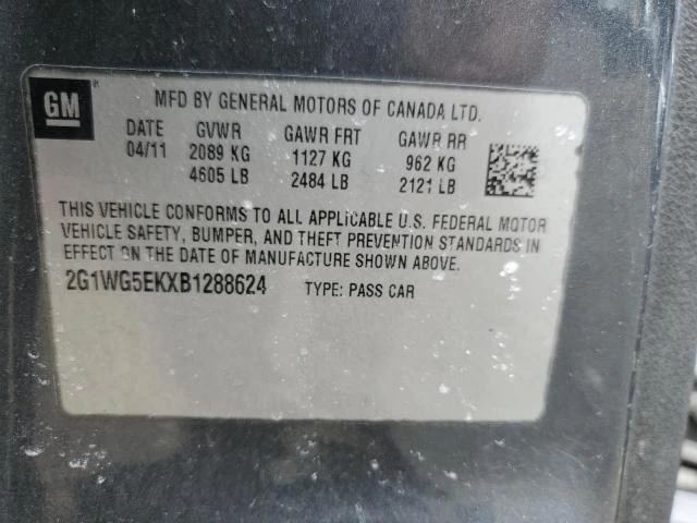 Photo 11 VIN: 2G1WG5EKXB1288624 - CHEVROLET IMPALA LT 