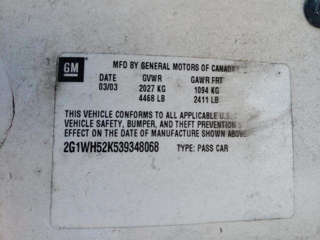 Photo 9 VIN: 2G1WH52K539348068 - CHEVROLET IMPALA LS 