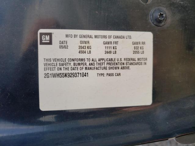 Photo 11 VIN: 2G1WH55K929371041 - CHEVROLET IMPALA LS 