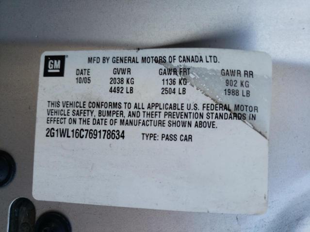 Photo 11 VIN: 2G1WL16C769178634 - CHEVROLET MONTE CARL 