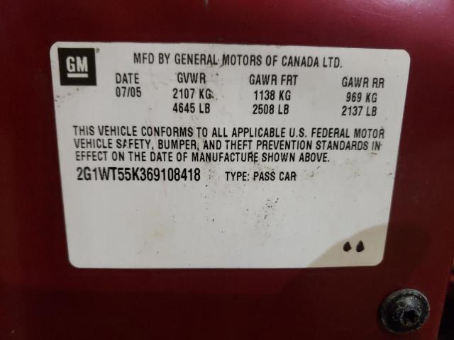 Photo 11 VIN: 2G1WT55K369108418 - CHEVROLET IMPALA LT 