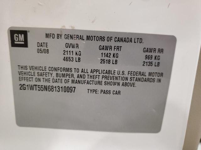 Photo 11 VIN: 2G1WT55N681310097 - CHEVROLET IMPALA LT 