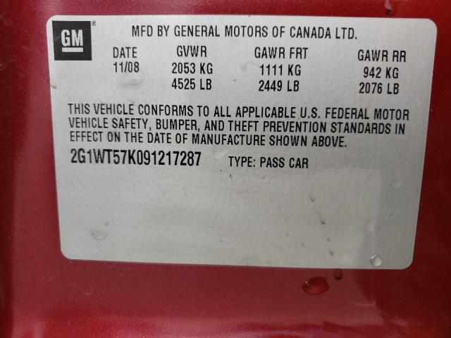 Photo 11 VIN: 2G1WT57K091217287 - CHEVROLET IMPALA 