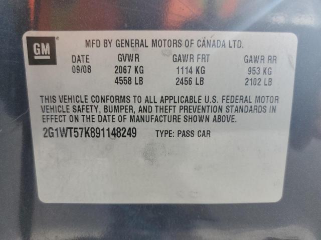 Photo 11 VIN: 2G1WT57K891148249 - CHEVROLET IMPALA 1LT 