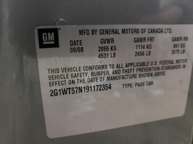 Photo 11 VIN: 2G1WT57N191172354 - CHEVROLET IMPALA 1LT 