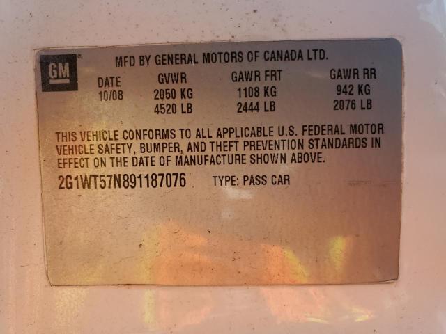 Photo 11 VIN: 2G1WT57N891187076 - CHEVROLET IMPALA 